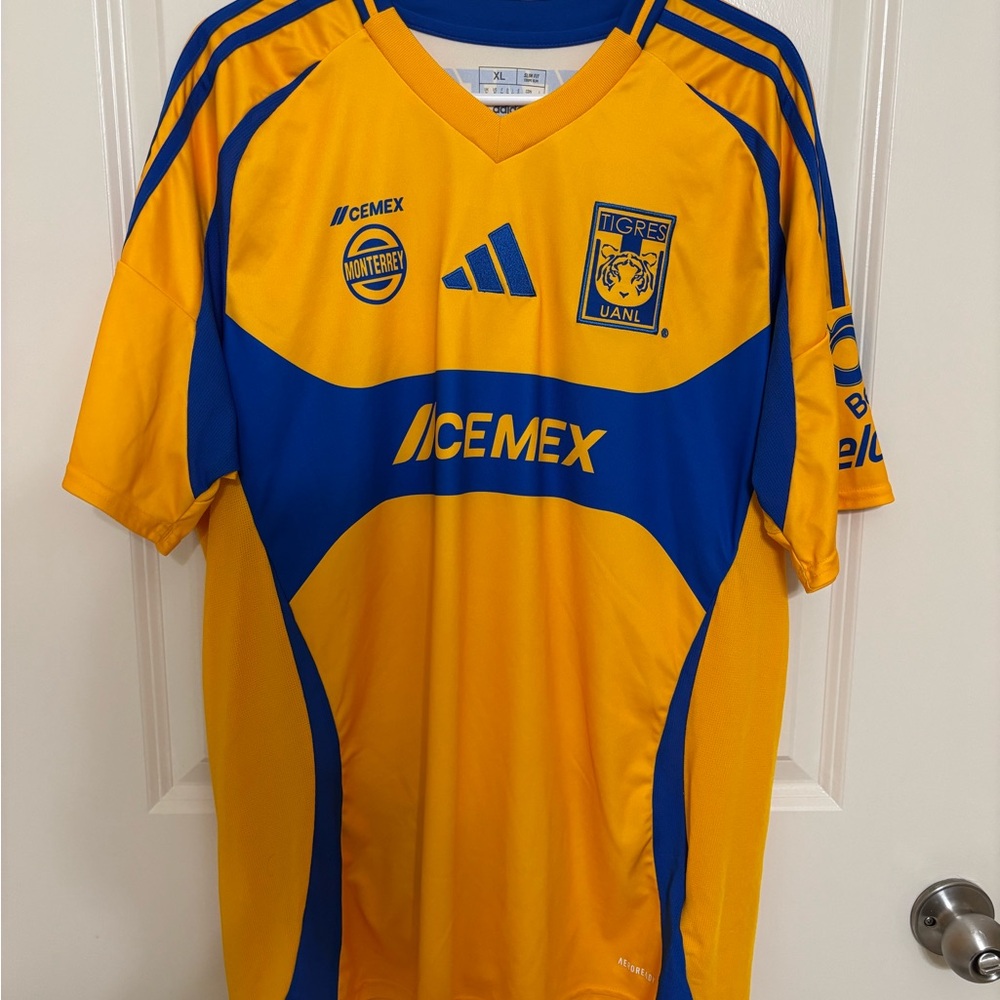 Adidas Tigres Yellow and Blue Soccer Jersey